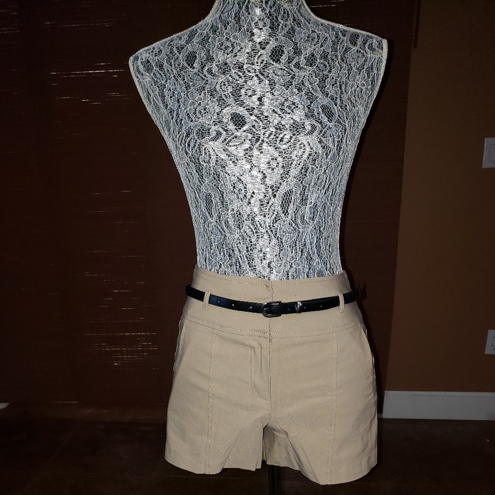 Belted high waist mill short-f